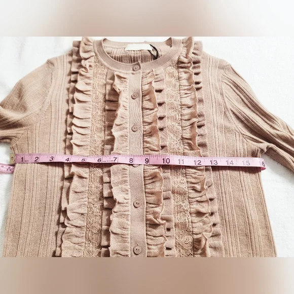 Ulla Johnson Beige Ruffle Cardigan - Picture 5 of 12